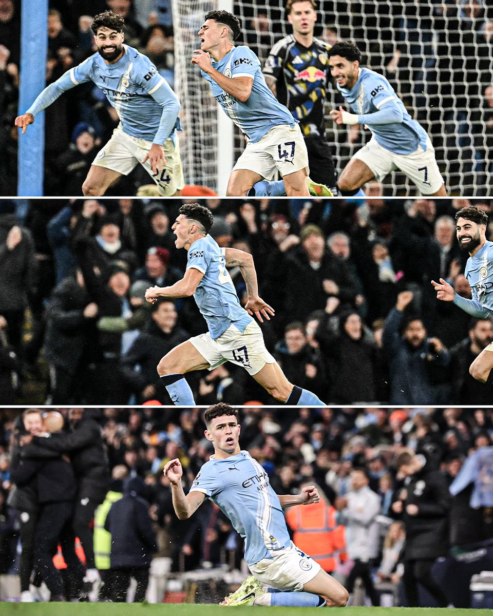 The passion from Phil Foden after scoring Man City’s winner against Leeds ⚽️