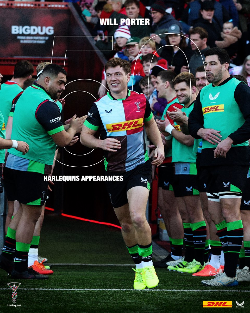 Harlequins's tweet image. 5️⃣0️⃣🃏

Congrats, Ports 👏

#COYQ | #GLOvHAR