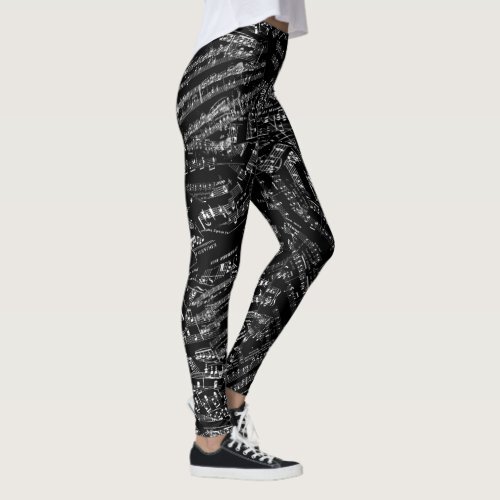 ArrayStores's tweet image. Pieces of Music White POMV Leggings #music, #musical, #notes, #musicians, #lyrics, #Leggings ArrayforCards