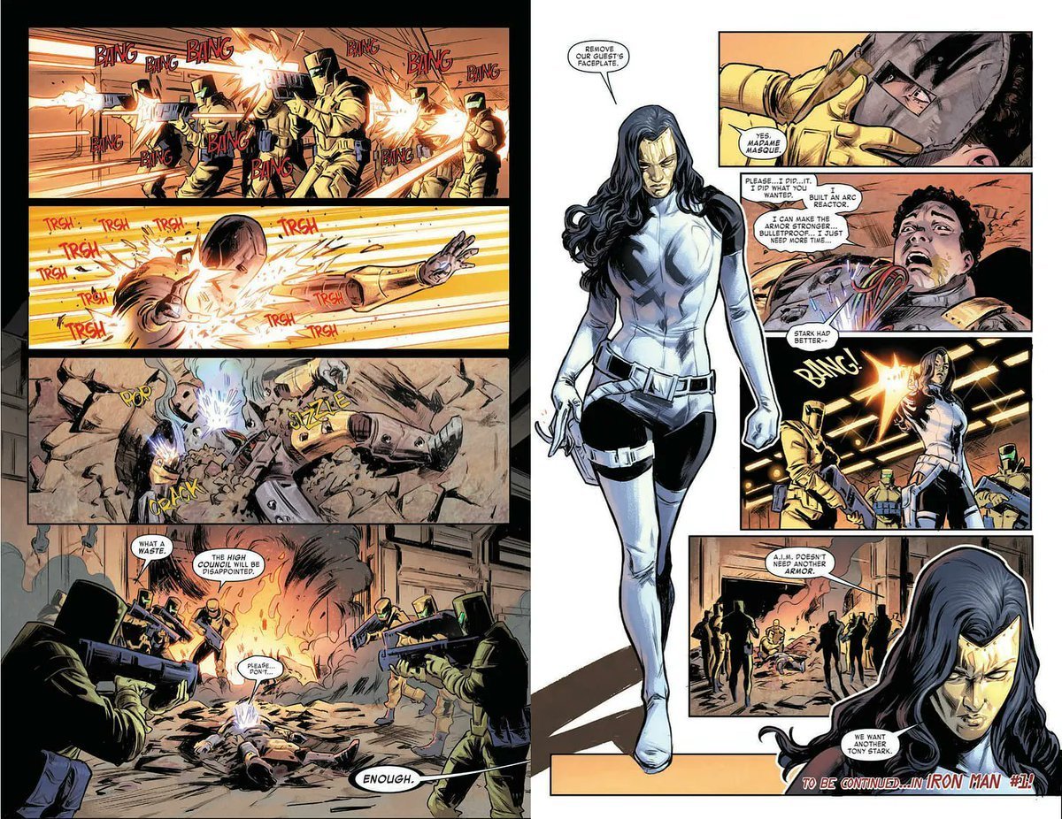 Reminder that you only have until tomorrow to pre-order your copies of IRON MAN #1!

Here's a look at the designs and interiors from the great <a href="/CarmenCarnero/">Cᴀʀᴍᴇɴ Cᴀʀɴᴇʀᴏ</a> with colors by Nolan Woodard and letters by <a href="/JoeCaramagna/">Joe Caramagna 🍩🏒🇺🇸🚀</a>!