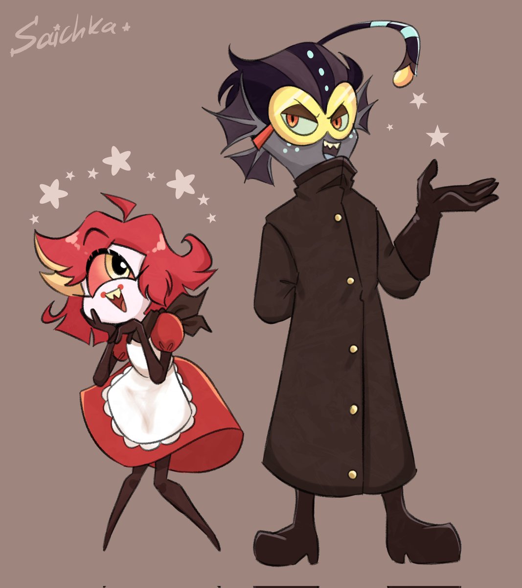 Saichka13's tweet photo. 🪳🐟

#madmaid #niffty #baxter #hazbinhotelseason2 #HazbinHotel #HazbinHotelFanart #HazbinHotelNiffty #HazbinHotelBaxter https://t.co/JWxdzlVhn3
