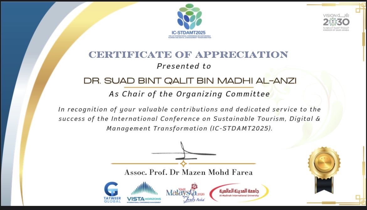Alhamdulillah for the success of the conference. I was honored by the ...