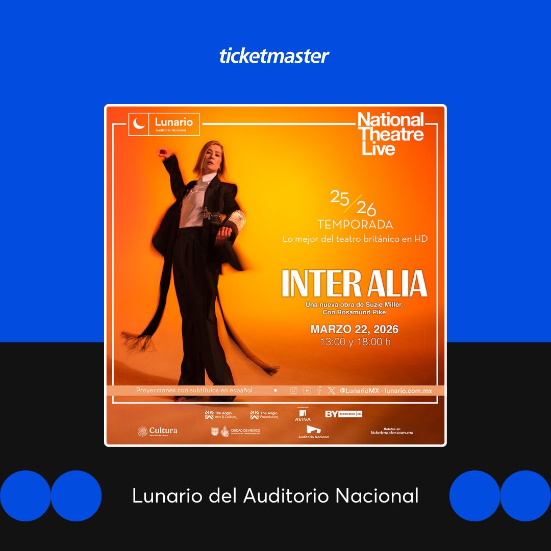 Ticketmaster_Me's tweet image. 🌙🔥 La nominada al Oscar Rosamund Pike regresa a los escenarios en Inter Alia, interpretando a una jueza que intenta mantener su vida en equilibrio mientras una crisis amenaza con fracturarlo todo. Una historia íntima, intensa y profundamente humana 🎭⁣
⁣
No te pierdas de la…