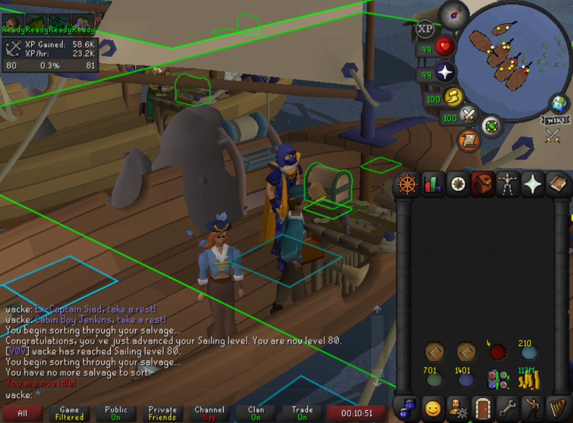 wacke's tweet image. 80 Sailing in OSRS all from Shipwreck Salvaging. Haven&apos;t even touched any of the Trials yet. Mostly just AFK on the side while playing other games like BO7 and Arc Raiders.