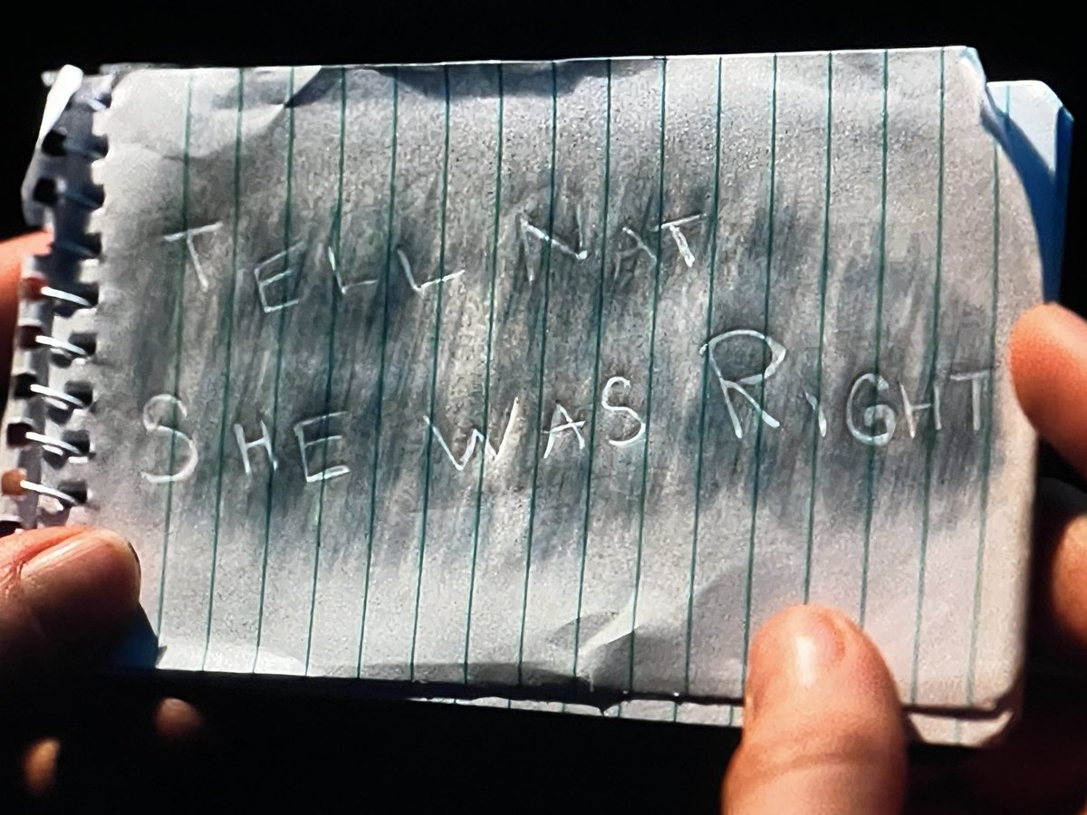 Yjcornplate's tweet image. Travis’ note. It appears he scribbled with a graphite pencil and used an eraser to spell words. This is a very inefficient way to write