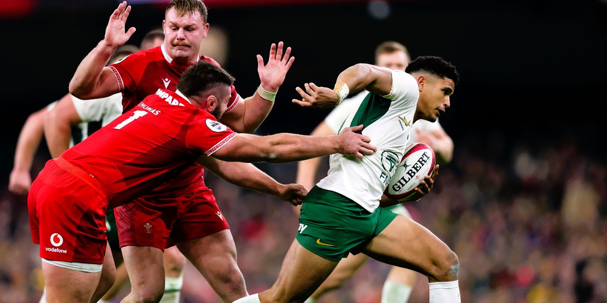 Springboks's tweet image. Match report: Eleven tries without reply as the #Springboks finish the season with a massive victory over Wales - more here: tinyurl.com/yc4vwa2f 💪
#ForeverGreenForeverGold #WALvRSA