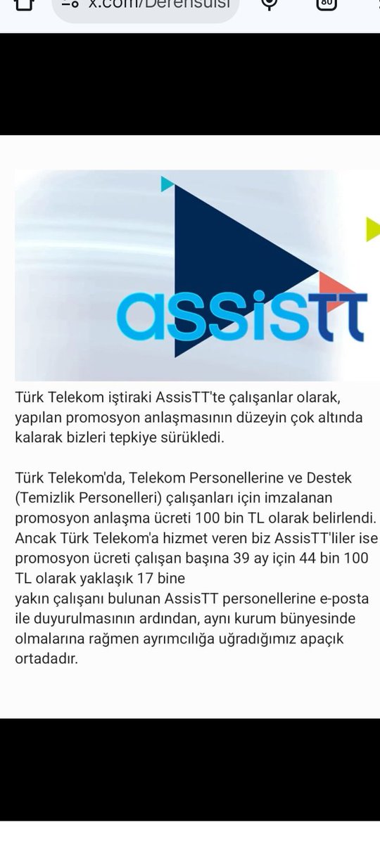 Mert18473192's tweet photo. Tüm AssisTT çalışanlarını bu tweet'i beğenmeye yorum ve RT yapmaya davet ediyorum en başta olalım bu mücadele de sizinleyiz ❤️

#AssisTTHakkınıArıyor

Gerçekten azmış, umarım hakettiklerinizi alırsınız🌟 https://t.co/UWifnnI6Zj
