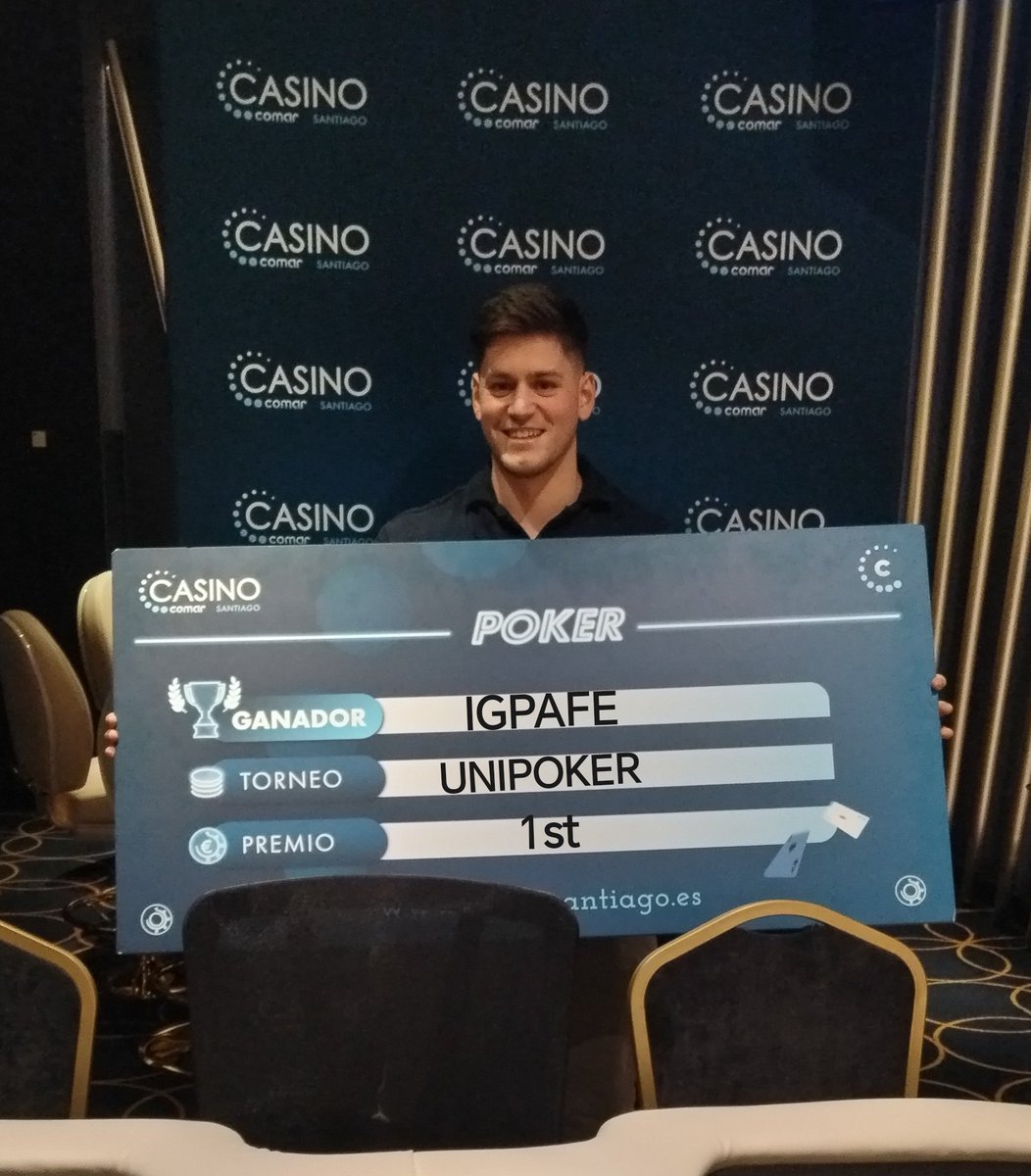 casino_santiago's tweet photo. La edición de este #UNIPOKER se saldó con un total de 72 🎟️🎟️. El bote originado se lo llevó un único jugador, que se impuso a 8 más durante la mesa final.
Hoy seguimos con un #COMPOSTELANA. ¡Te esperamos! ♥️♣️🍀 https://t.co/saOhiBN7Am