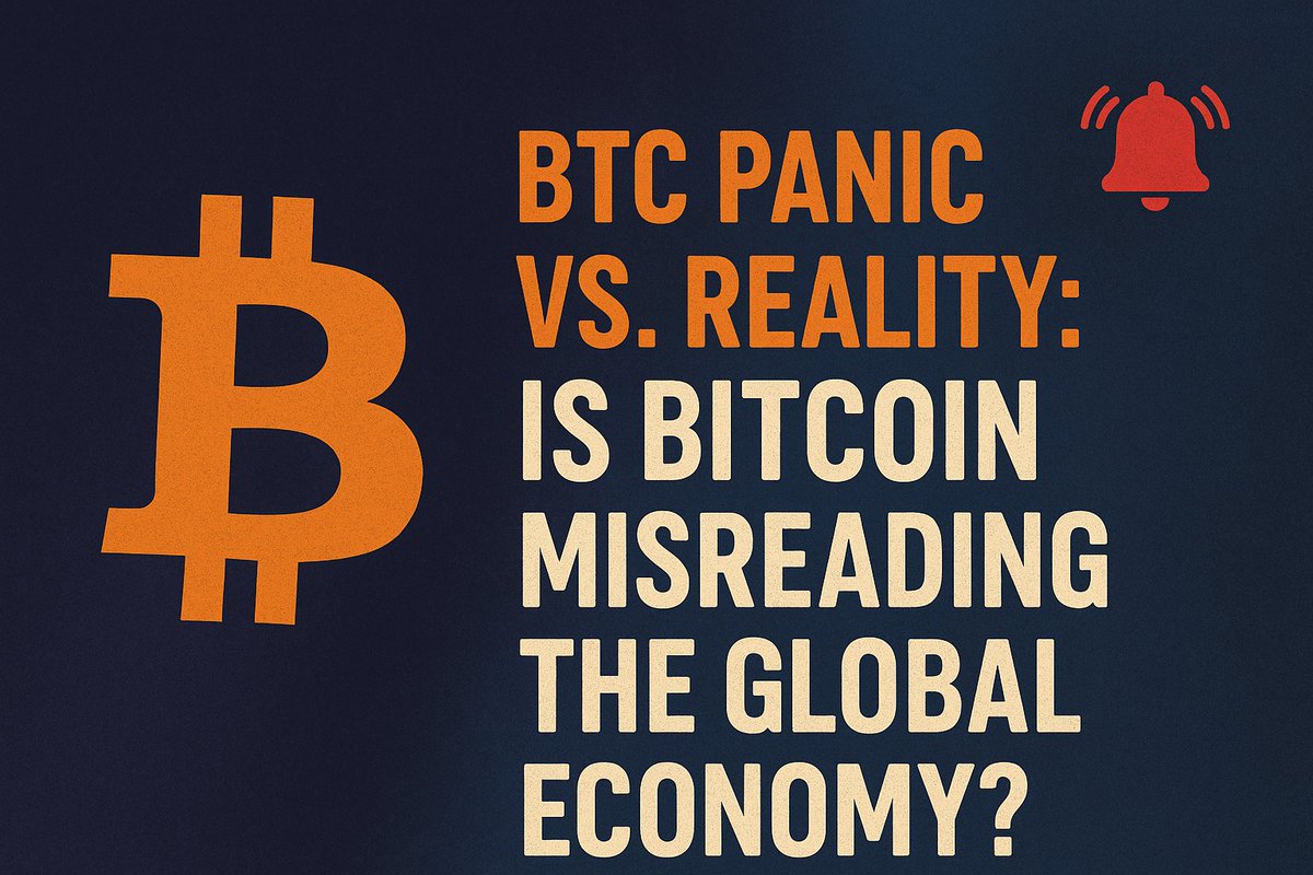 Rayhanbros's tweet photo. $BTC  𝗣𝗮𝗻𝗶𝗰 𝘃𝘀. 𝗥𝗲𝗮𝗹𝗶𝘁𝘆: 𝗜𝘀 𝗕𝗶𝘁𝗰𝗼𝗶𝗻 𝗠𝗶𝘀𝗿𝗲𝗮𝗱𝗶𝗻𝗴 𝘁𝗵𝗲 𝗚𝗹𝗼𝗯𝗮𝗹 𝗘𝗰𝗼𝗻𝗼𝗺𝘆? 🚨

Bitcoin is behaving as if the global economy is on the verge of another major collapse — yet the real data is telling a completely different story.

According to fresh analysis from Bitwise, $BTC is currently pricing in one of the most bearish global-growth outlooks since the COVID crash and the FTX meltdown. But here’s the twist: macro indicators aren’t deteriorating at all — they’re actually improving.

Liquidity conditions are stabilizing.
Risk-off pressure is easing.
Growth expectations are turning upward again.

Even then, crypto sentiment refuses to move on. The market still feels trapped in a fear-driven mindset, disconnected from the actual fundamentals.

And this disconnect matters:

When sentiment breaks down but fundamentals strengthen, markets tend to overreact to the downside — and that’s exactly where major opportunities emerge. Historically, these “extreme fear” phases have marked the early stages of powerful recovery cycles.

#Bitcoin may not just be undervalued — it might be pricing in a recession that isn’t happening in reality.

#BTC  #Altseason  #CryptoTrading