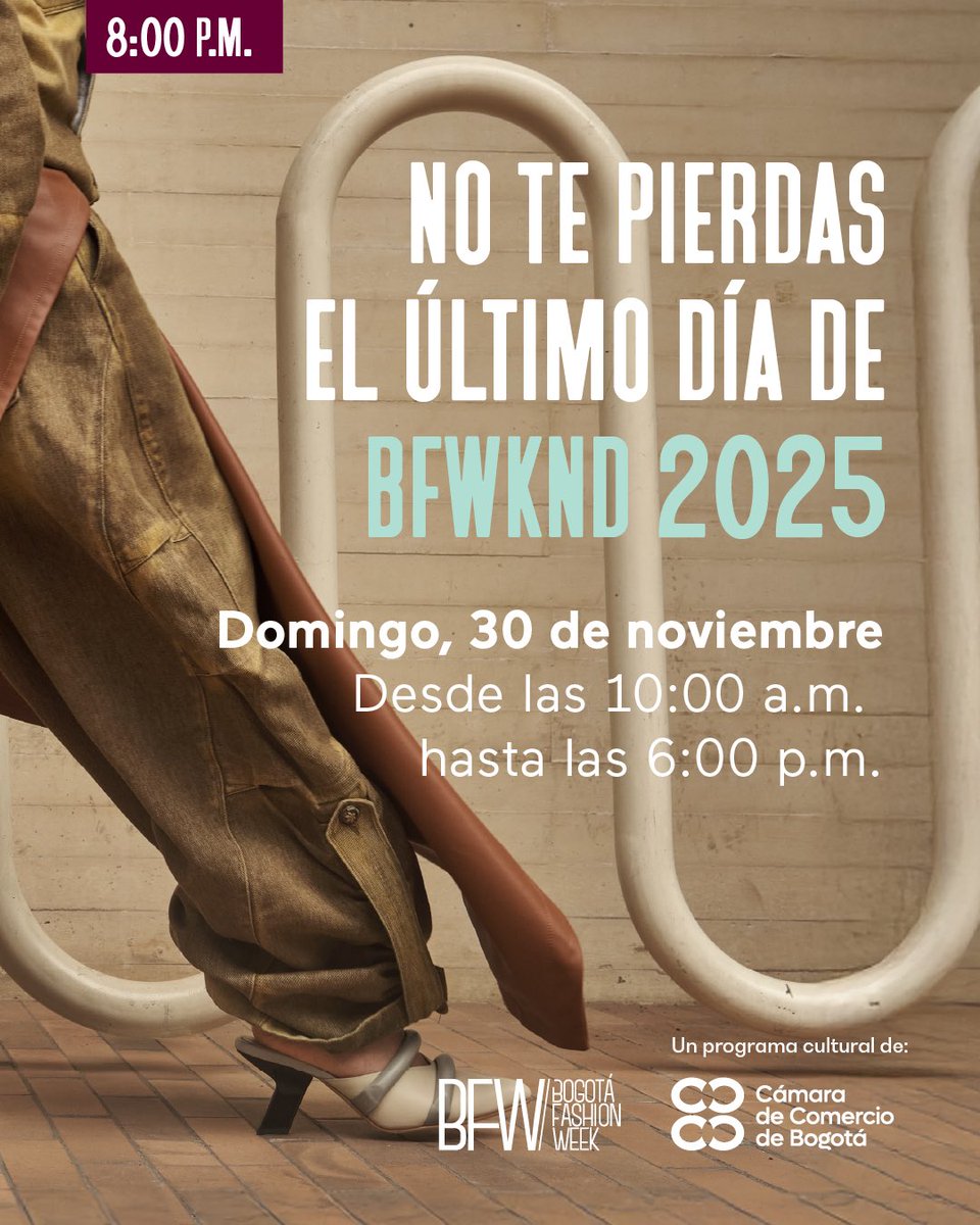 BogotaFW's tweet photo. Regístrate en el link de nuestra bio y acompáñanos. https://t.co/uCzBaNPUnj