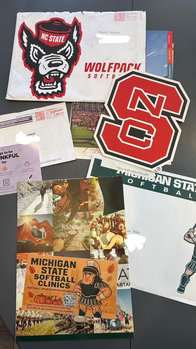 Feeling 𝐓𝐇𝐀𝐍𝐊𝐅𝐔𝐋 for the mail this past week! I will see yall soon! <a href="/NUSBcats/">Northwestern Softball</a> <a href="/MSU_Softball/">Michigan State Softball</a> <a href="/PackSoftball/">NC State Softball</a> <a href="/Nationals_Coach/">Nationals 16U</a> <a href="/T_Batts3/">Terry Batts</a> <a href="/WestStokesSB/">West Stokes Softball</a> <a href="/playsbigger/">PLAYS BIGGER</a> <a href="/MaxPreps/">MaxPreps</a> <a href="/HighSchoolOT/">HighSchoolOT</a> <a href="/PrepSoftball/">Prep Softball 🥎</a> <a href="/SoftbalAmerica/">Softball America</a> <a href="/ExtraInningSB/">EXTRA INNING SOFTBALL</a> <a href="/LineDsoftball/">Line Drive Media</a> <a href="/fastpitchwatch/">Fastpitch Watch</a>