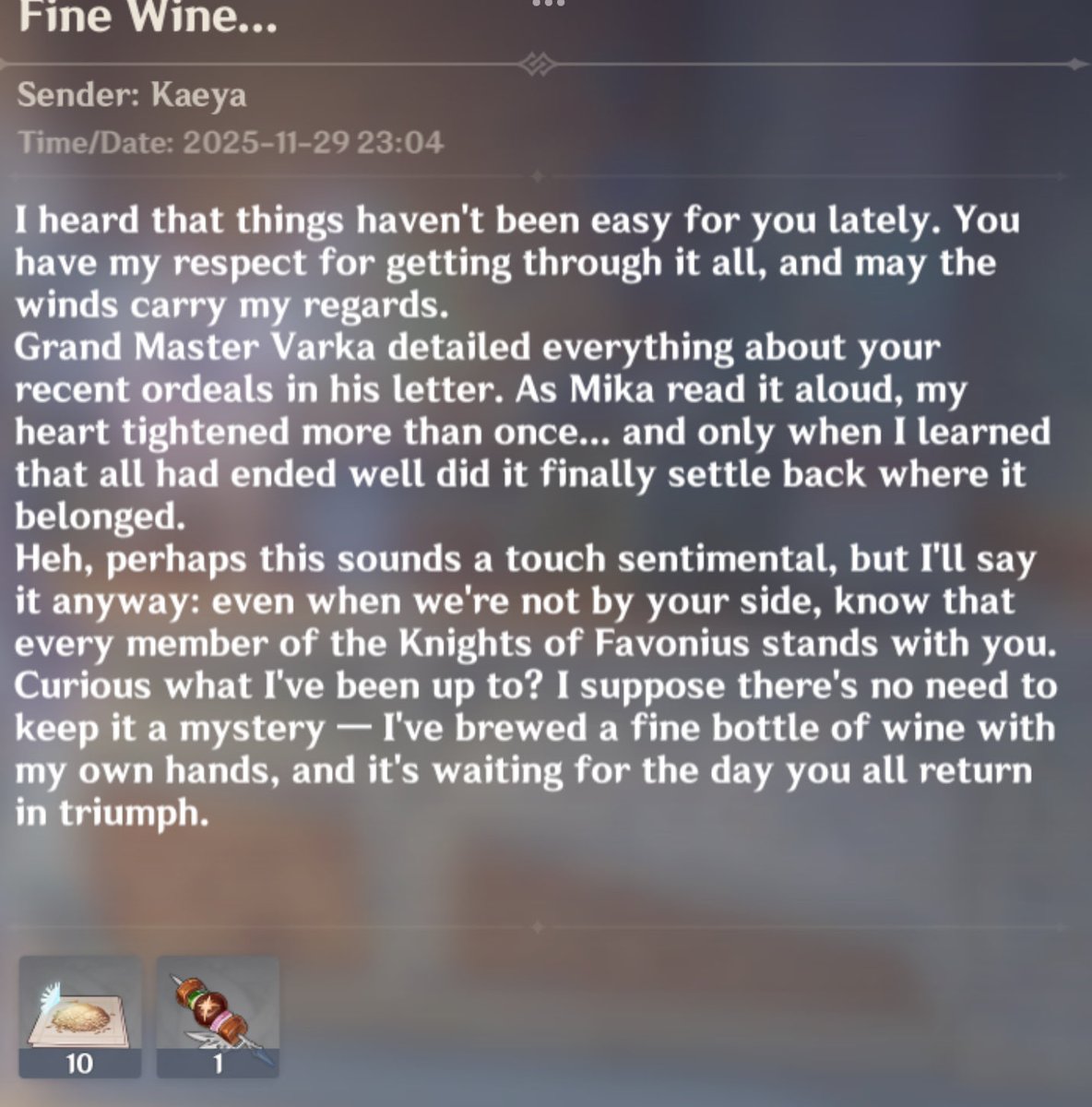 kaeya knows the traveler went up against one of the five sinners oh my god bruh