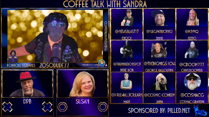 Foxhole Squares | Season Two, Episode Eight | Sandra, Zosodude77 &amp; George Balloutine  9:00pm EST

Special Guest Center Square... George Balloutine
"Guest" Squares:
Jimmie <a href="/1legpatriot80/">1legpatriot 🇺🇲🦿🇺🇲</a>, Indie Bob @theindiebobspot
ChrisDoom88 <a href="/CDoom777/">ChrisDoom88</a>, Jahva <a href="/cosmic/">cosmix</a>-comedy
"Regular" squares: