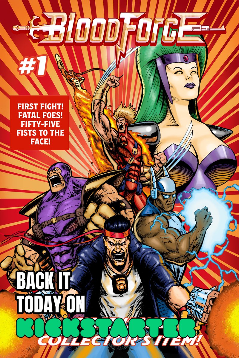 teambloodforce's tweet photo. 5 hours until the Blood Force kickstarter ends!
This is your last chance to get in on this satire of 90s extreme comics! Back it today and pick up an original page from the comic!
https://t.co/7CRD1iv017 @SeclusionStudio https://t.co/7RbMIFbCKz