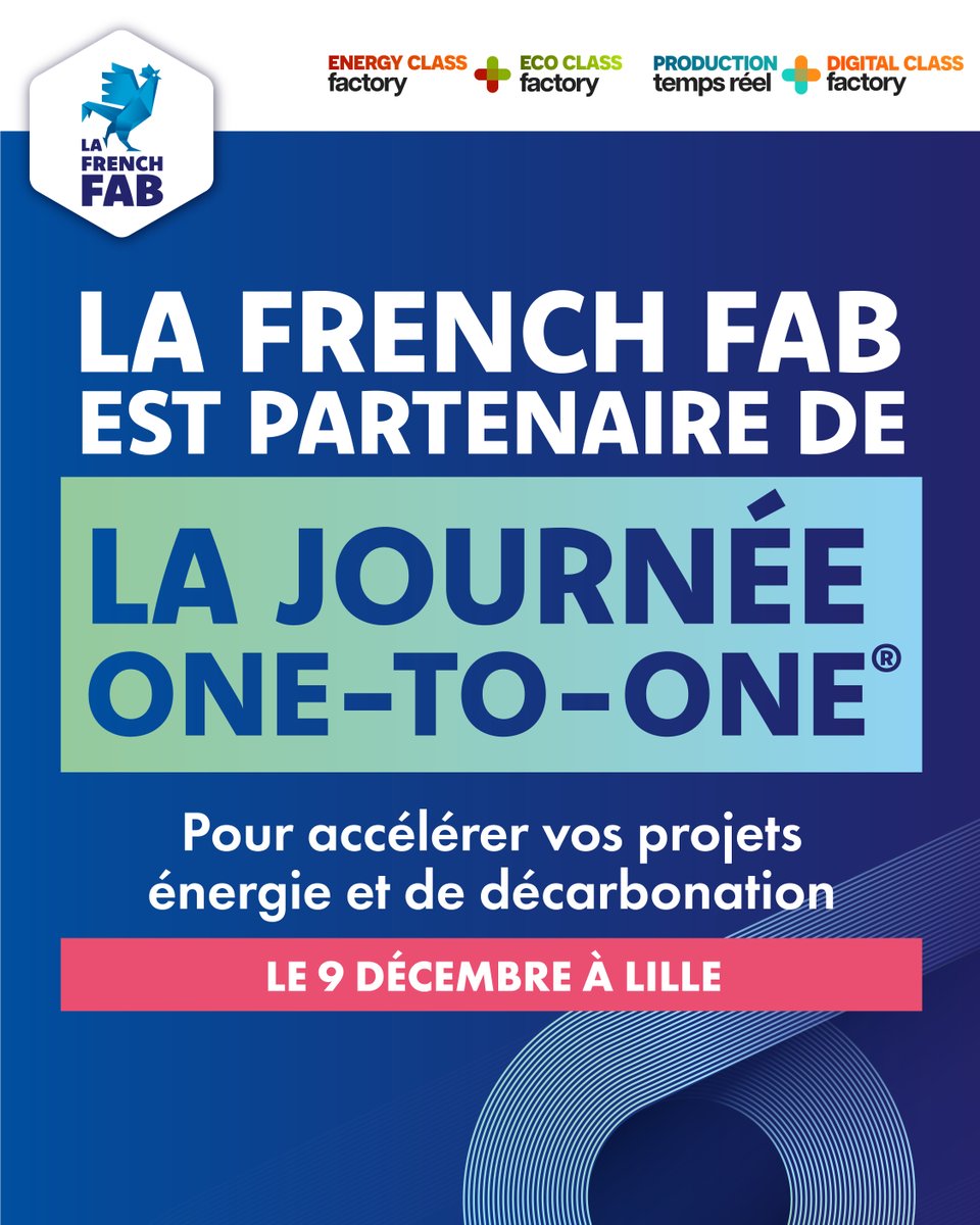 LaFrenchFab's tweet photo. La French Fab à Lille !

Le 9 décembre, nous sommes partenaires de la Journée One-to-One pour accélérer vos projets énergie et décarbonation.

👉 Les objectifs ? Performance et innovation pour une industrie durable.

#FrenchFab https://t.co/0tLrBVvhiP