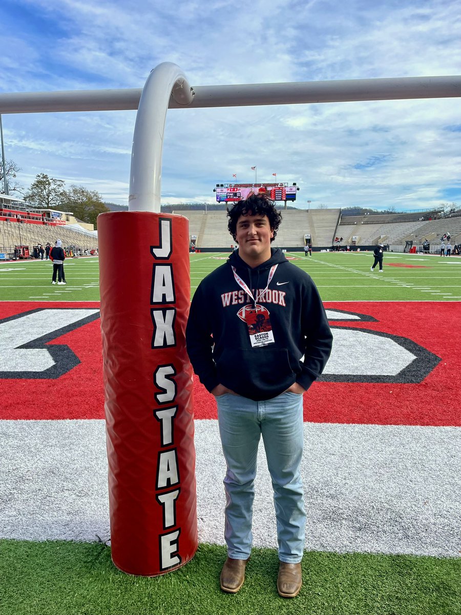 Gameday visit at <a href="/JSUGamecocks/">Jax State Athletics</a>. Thankful to be here. 
Vs. <a href="/WKUFootball/">WKU Football</a> 

<a href="/CoachXGarcia/">Coach Xavier Garcia</a> 
<a href="/WCSSportsNews/">WCS Athletics</a> 
<a href="/SteveSmithFBC/">Steve Smith</a>
