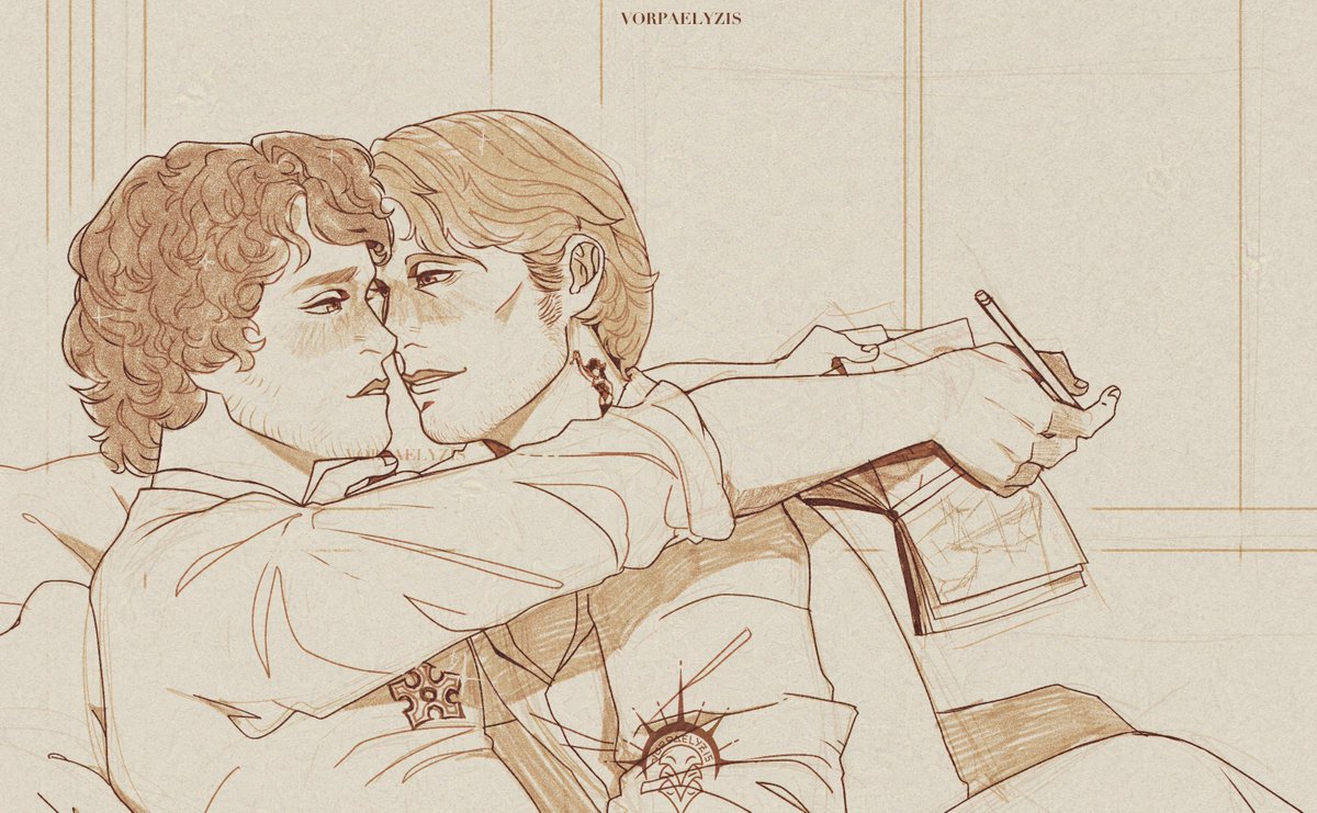 chocolatedogs for <a href="/battle_suit/">𝕭𝖆𝖙𝖙𝖑𝖊𝖘𝖚𝖎𝖙 🔞</a> !! my part of the art trade c: I'm really happy with how they came out even if I haven't drawn Hugh or Mads' faces in a while!!