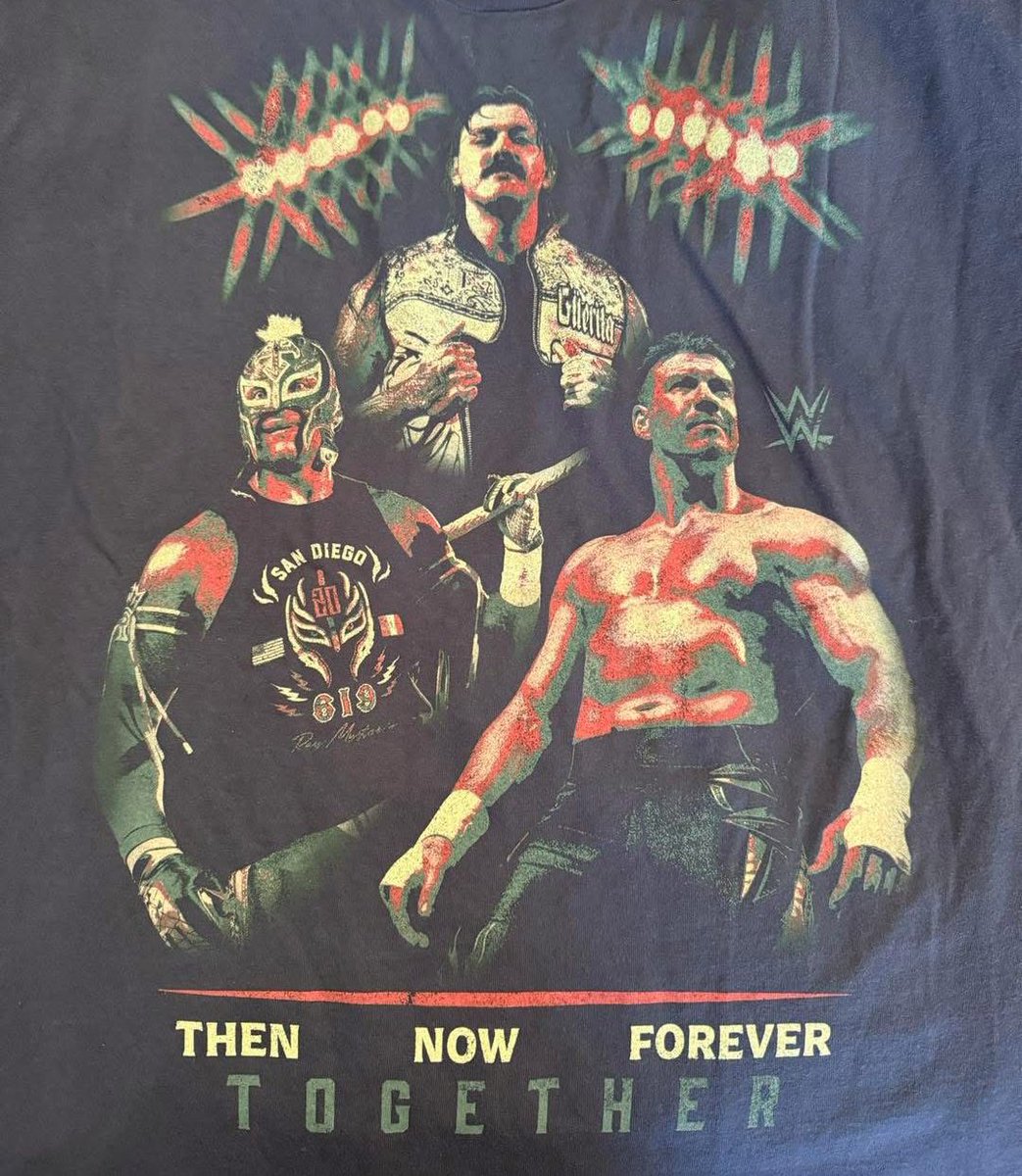 THIS SHIRT IN THE WWE SUPERSTORE AT SURVIVOR SERIES IS COLD 🥶 

THEN. NOW. FOREVER. TOGETHER. 🇲🇽