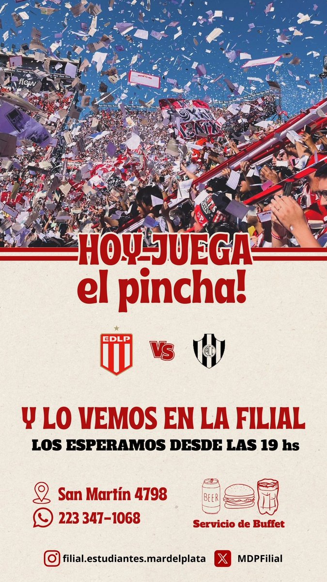 MDPFilial's tweet image. Esta noche nos volvemos a encontrar en nuestra esquina para hacer la previa y alentar al tetracampeón🇦🇹
#EDLP