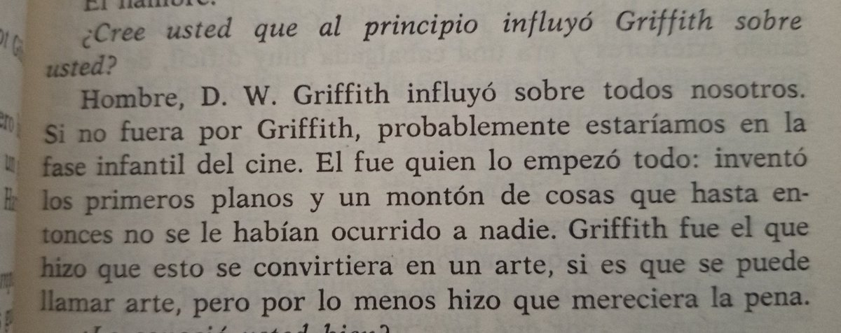 Ford responde a Bogdanovich sobre Griffith.