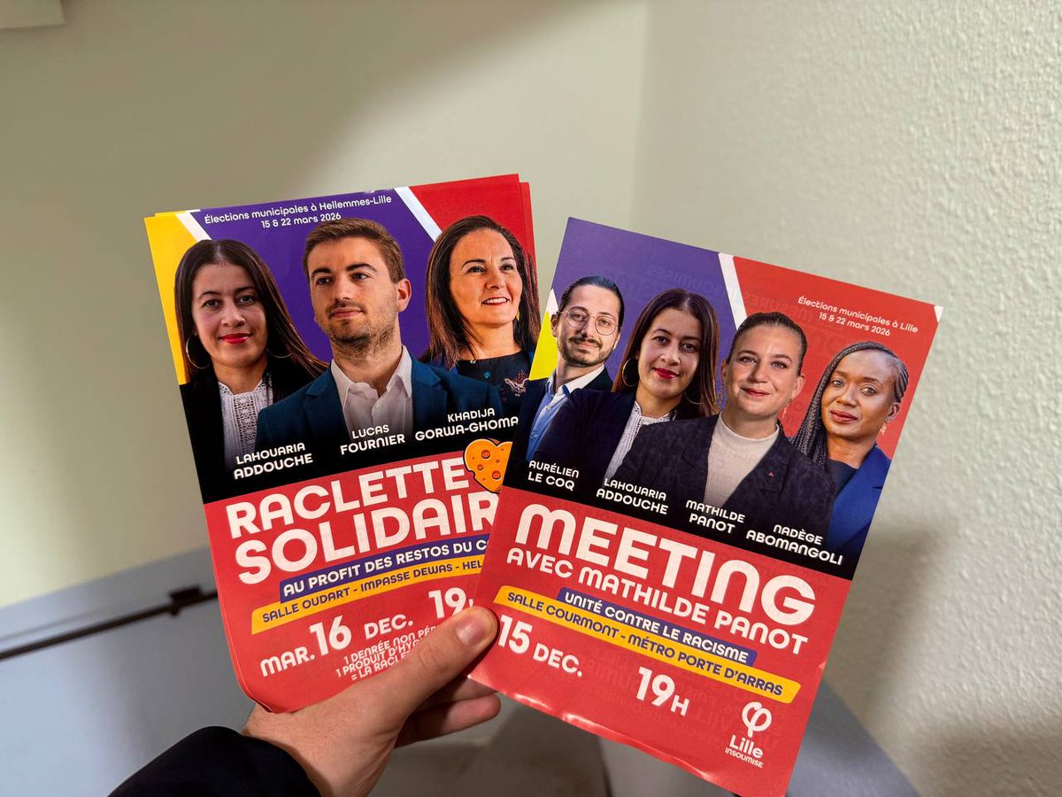 🔴 Encore une super étape de caravane populaire cet après-midi ! 🔥

Avec <a href="/L_Addouche/">Lahouaria Addouche</a> , les camardes <a href="/HellemmesFI/">Hellemmes l'Insoumise</a> et <a href="/FI_Lille/">La France Insoumise - Lille</a> à la Filature !

Ici, les logements sont insalubres. Les bailleurs agissent comme des voyous et la mairie ne fait rien. Vite, une ville insoumise ! 🗳️