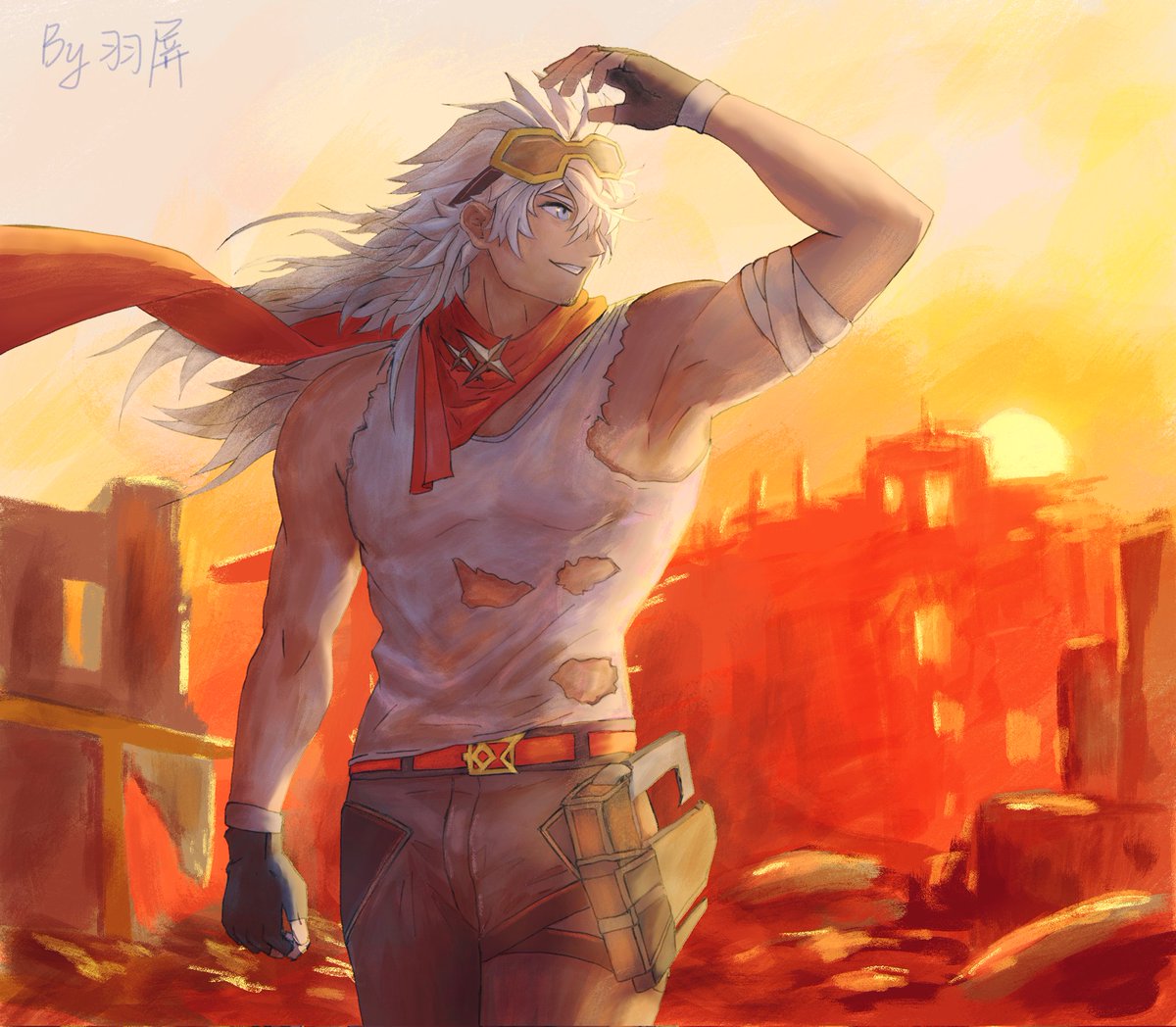 yyyuppping's tweet image. #白夜極光 #白夜极光 #巴顿
#AlchemyStars #Barton 
battle-worn and young Barton