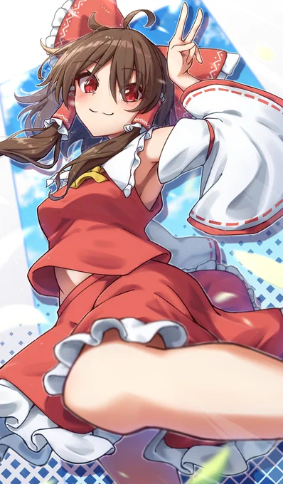 霊夢さんピース!
