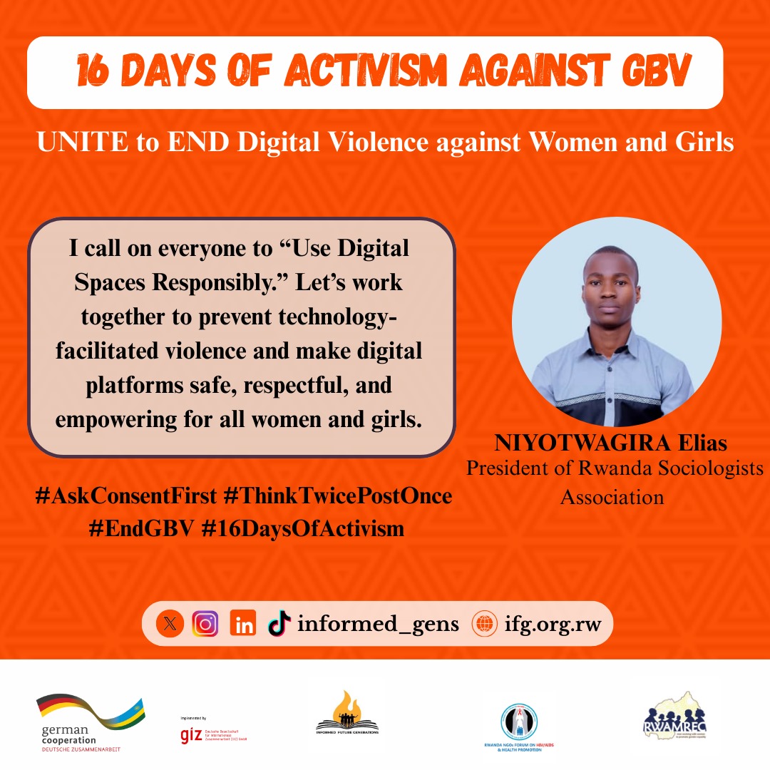 informed_gens's tweet photo. We call everyone to use digital spaces responsibly. Let's stand united to stop technology facilitated #GBV against women & girls. Report any violence detected immediately on the post.
#AskConsentFirst
#ThinkTwicePostOnce
#16DaysOfActivism
@Etienne_Era @kemnique @jnabdallah https://t.co/Rsoo189scn