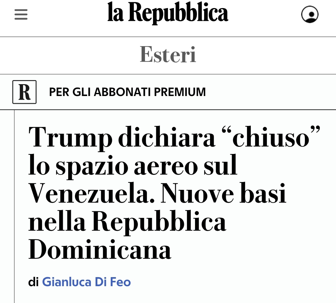 Secondo il DI solo lo stato può chiudere o limitare il proprio spazio aereo salvo sanzioni internazionali.
Che volemo fà ?
#Venezuela #trump