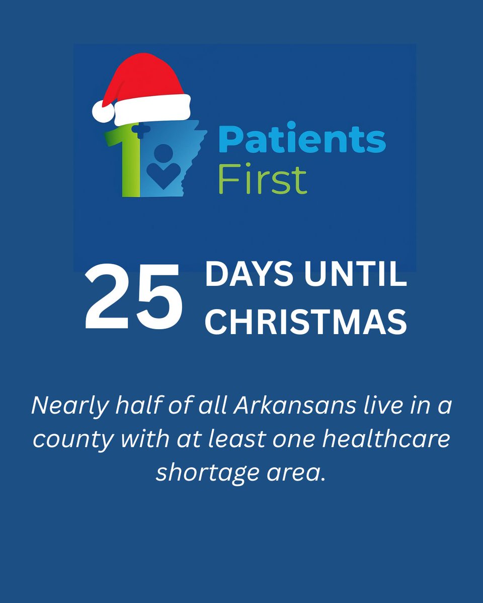 PatientsFirstAR's tweet photo. Nearly half of all Arkansans live in a county with a healthcare shortage. Fewer doctors and fewer resources mean long waits, long drives, and limited access to basic care. Every family deserves timely, local, reliable care.

#PatientsBeforeProfits #HealthcareReform https://t.co/MKd5opYGJs