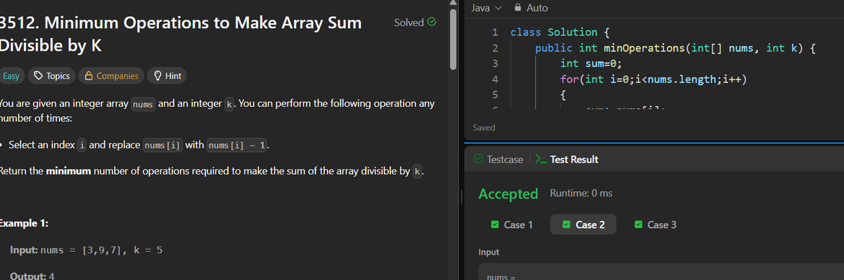 nullPointers01's tweet image. Today LeetCode did&apos;nt mess up with my mental heath