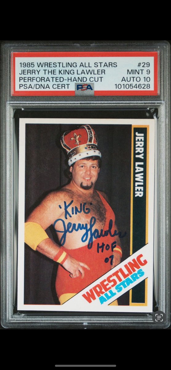 Happy Birthday to the Real King 👑<a href="/JerryLawler/">Jerry Lawler</a>. The 1982 Wrestling All Stars and the 1985 Wrestling All Stars are some of his best cards to own, and these copies happen to be the “Top Pop” as well 💪 <a href="/RealRichHopkins/">Rich Hopkins</a> <a href="/wrasslincardink/">Wrestling Card Ink</a> <a href="/PSAcard/">PSAcard</a> <a href="/CardPurchaser/">Card Purchaser</a> <a href="/Tweet_Wrestling/">Tweet_Wrestling</a>