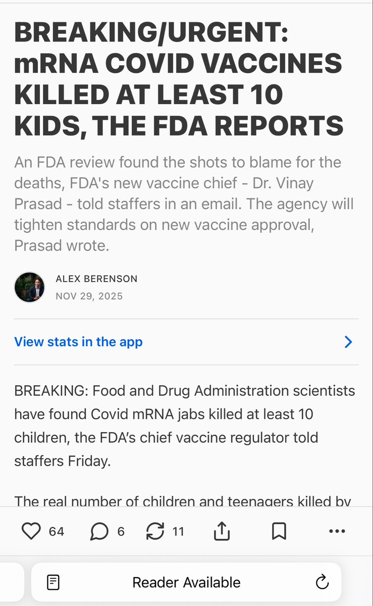 AlexBerenson's tweet image. VERY URGENT: @US_FDA admits mRNA Covid shots killed children

There is no going back from this