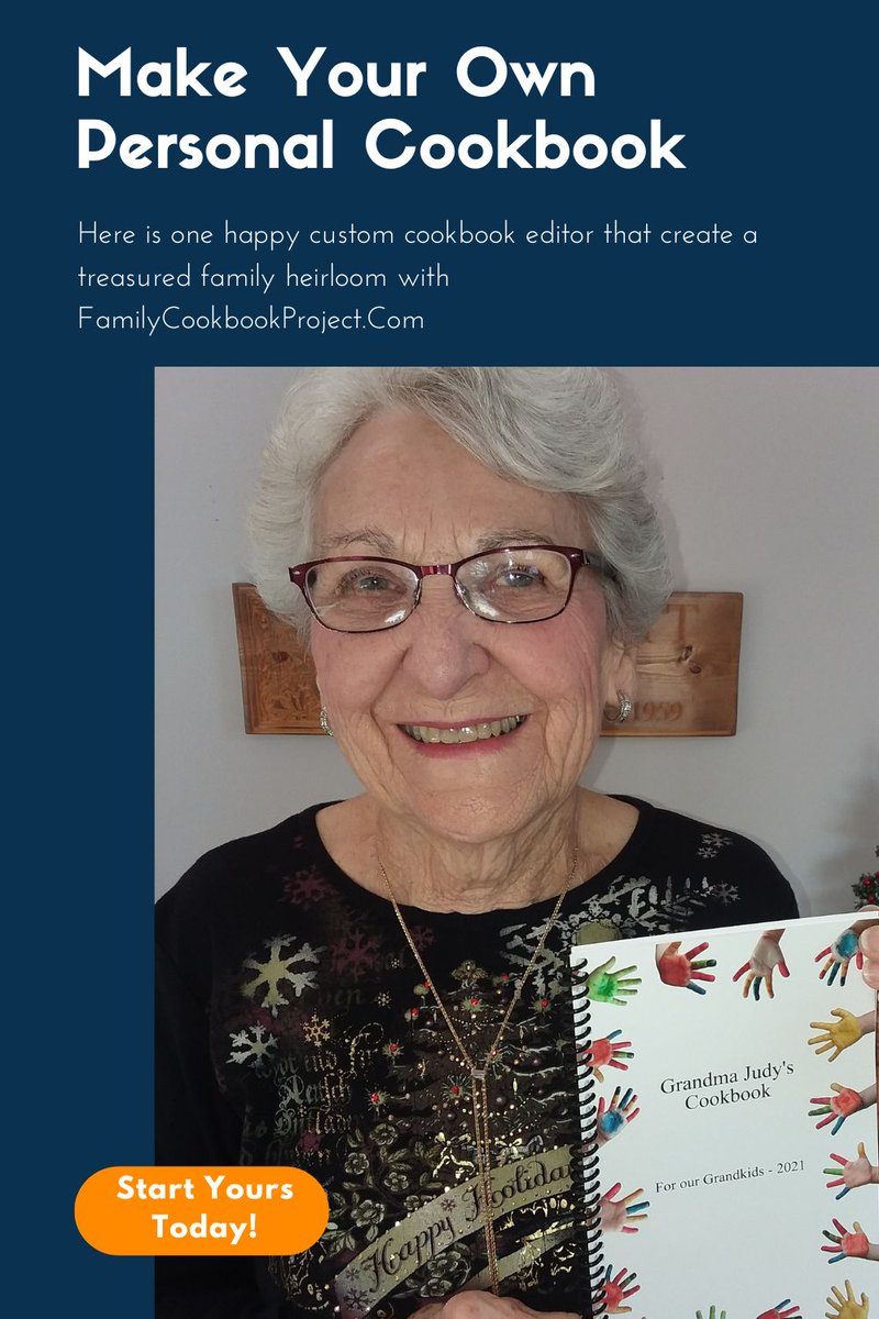 Family_Cookbook's tweet image. &quot;I am very pleased with my cookbook.&quot;
Judith Mellott, 𝐺𝑟𝑎𝑛𝑑𝑚𝑎 𝐽𝑢𝑑𝑦&apos;𝑠 𝐶𝑜𝑜𝑘𝑏𝑜𝑜𝑘, a cookbook made at FamilyCookbookProject.com

#familycookbook #cookbook #recipebook #cooking #recipebooktemplate