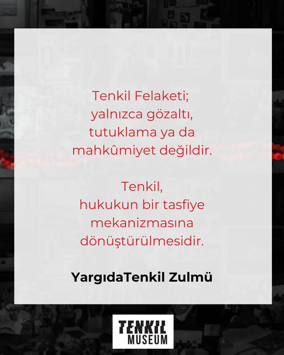 Adalet tesis edilmediğinde toplumun üzerine çöken gölge işte budur: Yargıda Tenkil Zulmü
