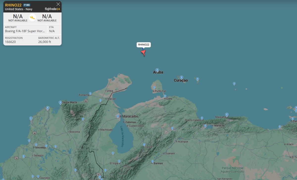 DIFUNDELOYA's tweet image. 🚨 ¡ÚLTIMA HORA VENEZUELA! 🚨🇻🇪
 
URGENTE — ¡LO ÚLTIMO! 🇻🇪 🇺🇸 —

AHORA 🚨 F-18 de la Aviación Militar EE.UU se encuentra frente a la costa de Venezuela.

🚨 ¡TENSIÓN EN VENEZUELA! 🚨