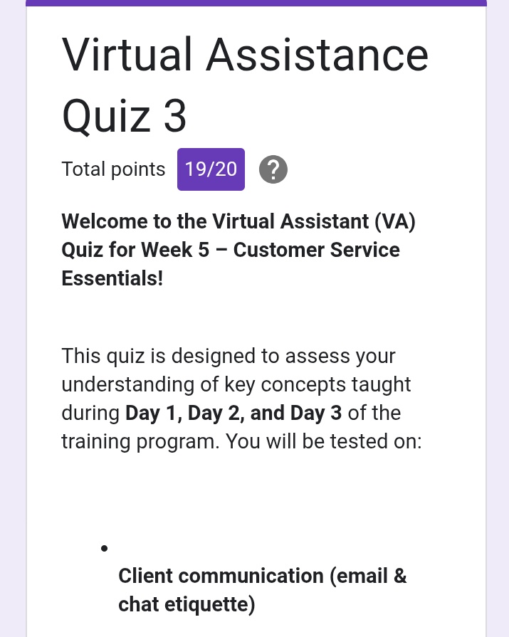 YourfavvLeeyah's tweet image. Just finished my bi-weekly VA test on Customer Service Essentials! ✅
Step by step, I’m getting better. 🎧📚

#LearningwithTechCrush 
#RiseWithTechCrush