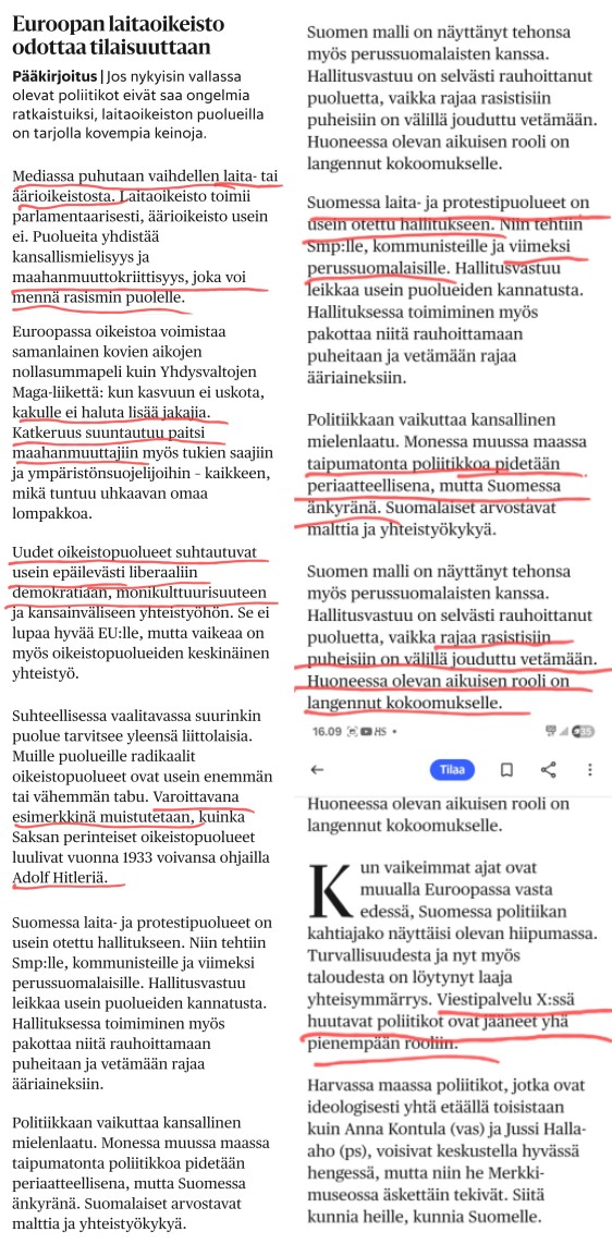 ALuukkainen's tweet image. Taas surkea HS:n pääkirjoitus, josta ohessa parhaat palat. Passiivia käytetään, kun oikeasti on kyse vasemmistolaisista. Esim. Hitler-assosiaatio. Muslimien tuloa elämään Kela Goldilla ei saa arvostella. Se on rasismia! Monikulttuurisuus on tärkeää.
