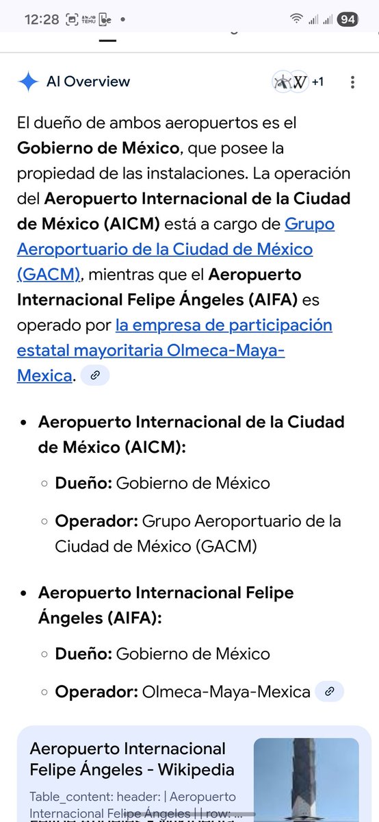 Solrac8811's tweet photo. @FerCuevasMur Desde que empezaste con lo del aeropuerto me di cuenta que es un post chairo sin sentido , no eres pro-mexico , eres pro-4t , que eso es un asco (la 4 t), nada te cuesta unos segundos de investigación para no verte mal

El dueño de ambos aeropuertos es el Gobierno de México, https://t.co/TfaBivCDey