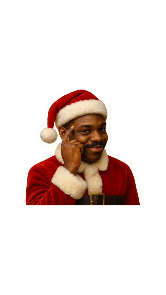 stickeranything's tweet image. Smartest Santa in the chat 🎅🧠✨
Create your first holiday sticker now!

#StickerAnything #HolidayStickers #Santa #RollSafeMeme #Christmas #memes
