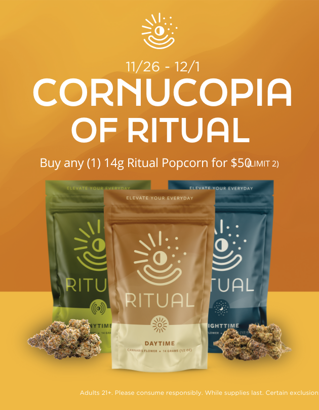 14g RITUAL Popcorn for $50? My couch just found its new permanent occupant. 
Lock in here: elevatedrootsma.com/specials/?utm_…