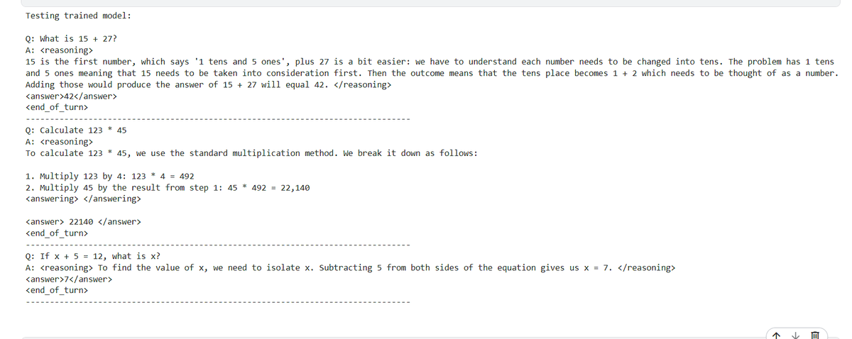 0xBlackVector's tweet photo. Finetuned Gemini to reasoning Model using GRPO technique. #ai #thinkingmodel #gemini #ReinforcementLearning #RL https://t.co/i1yaXMc22d