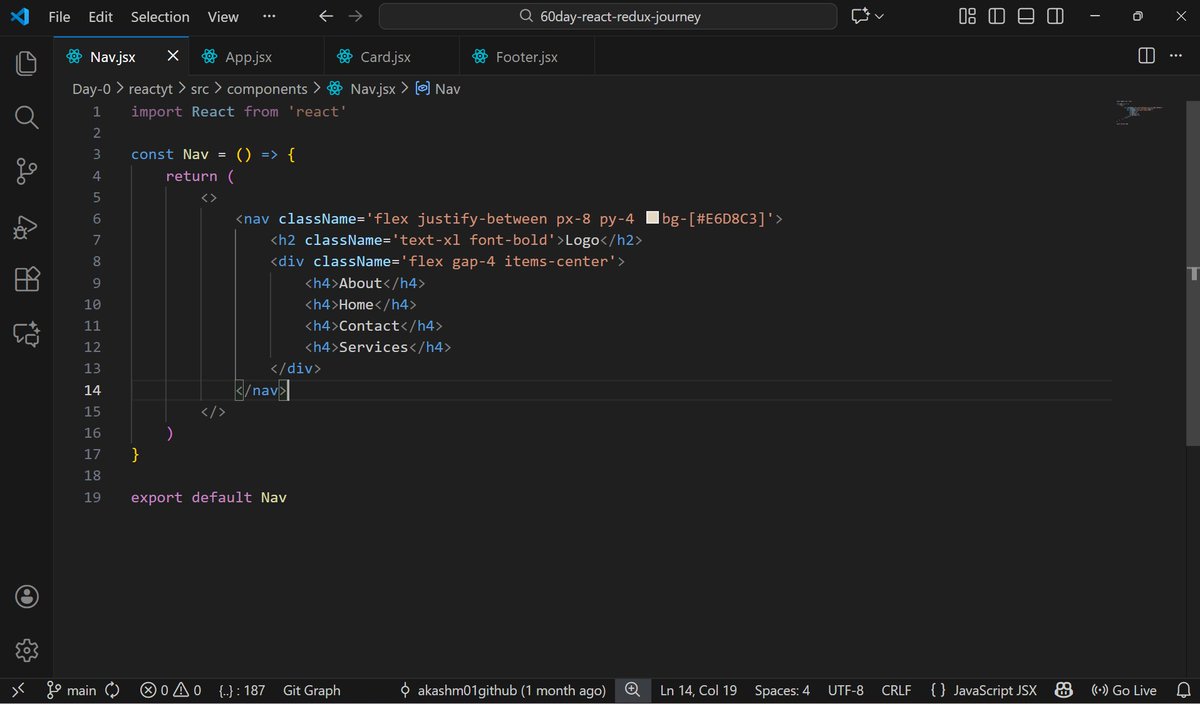 dev_akash001's tweet image. Day 1 of learning React! 🚀

Today I discovered:
✨ useState Hook - managing state in functional components
📦 Components - the building blocks of React apps

Breaking down complex UIs into reusable pieces is a game changer!

#ReactJS #100DaysOfCode #WebDev
@reactjs @googlefonts