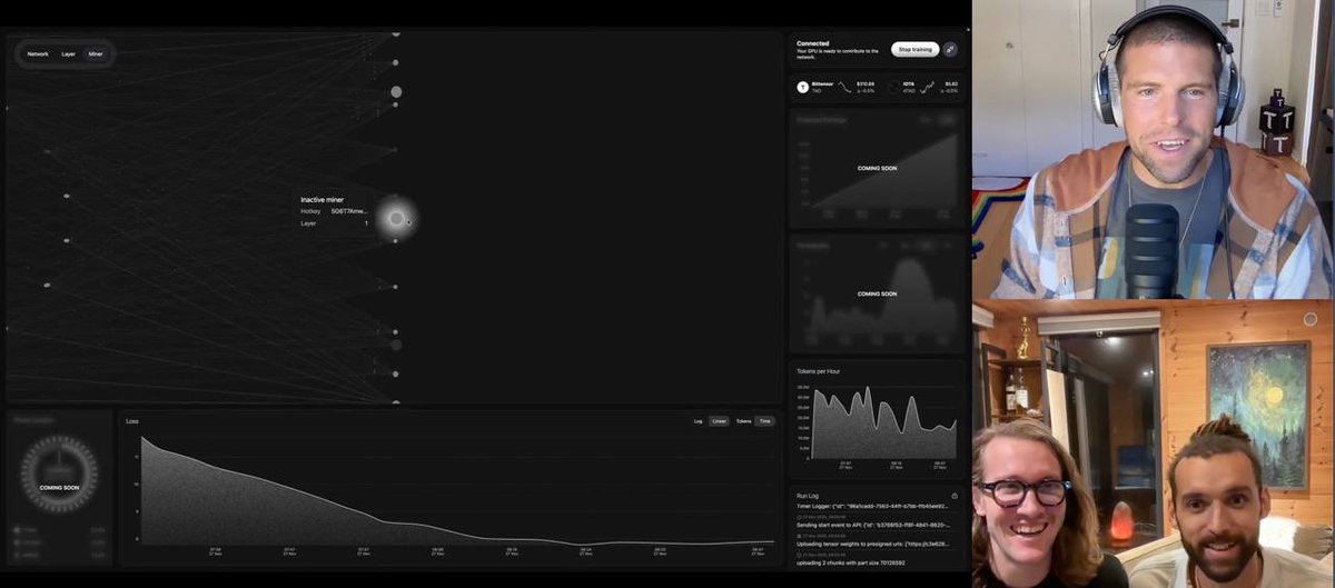 macrocrux's tweet image. First external user of Train at Home! Just a couple of clicks and he was part of the @IOTA_SN9 training cluster. 

The barrier to entry for training open models is converging to zero.

Full podcast landing Monday.