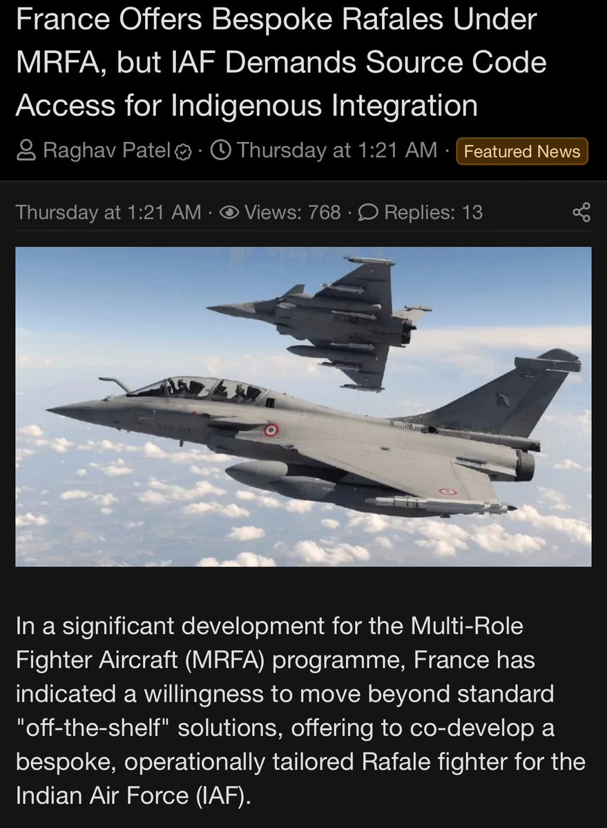 macroschema's tweet image. The audacity of Indian Air Force

Never understood why IAF never cared to invest in its own in house jet development lab on the lines of AFRL in 🇺🇸 or AVIC in 🇨🇳 rather than depending on HAL and ADA
