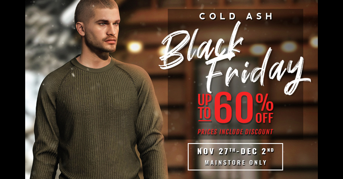 SeraphimSL's tweet photo. Black Friday Up to 60% Off Storewide at Cold Ash
https://t.co/RGFt7Nlw3F
#Seraphim #Seraphimsl #SL #SecondLife #virtualreality #Fashion #ColdAsh https://t.co/VTsZPxtDWf