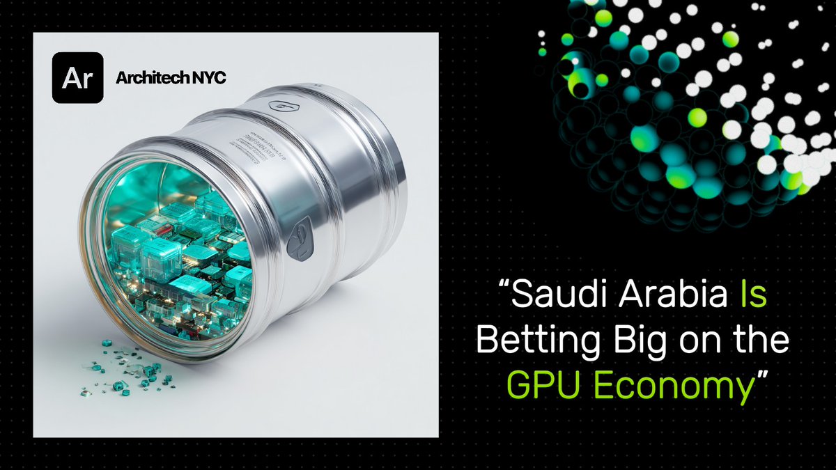 🌐 Saudi Arabia’s New Oil Is Compute

Saudi Arabia is making a massive economic pivot — building one of the largest AI infrastructures on the planet.

600,000 GPUs.
A 500+ MW data center.
xAI’s first international site.
AWS adding 150,000 more chips.
A $900M, 2-GW supercluster