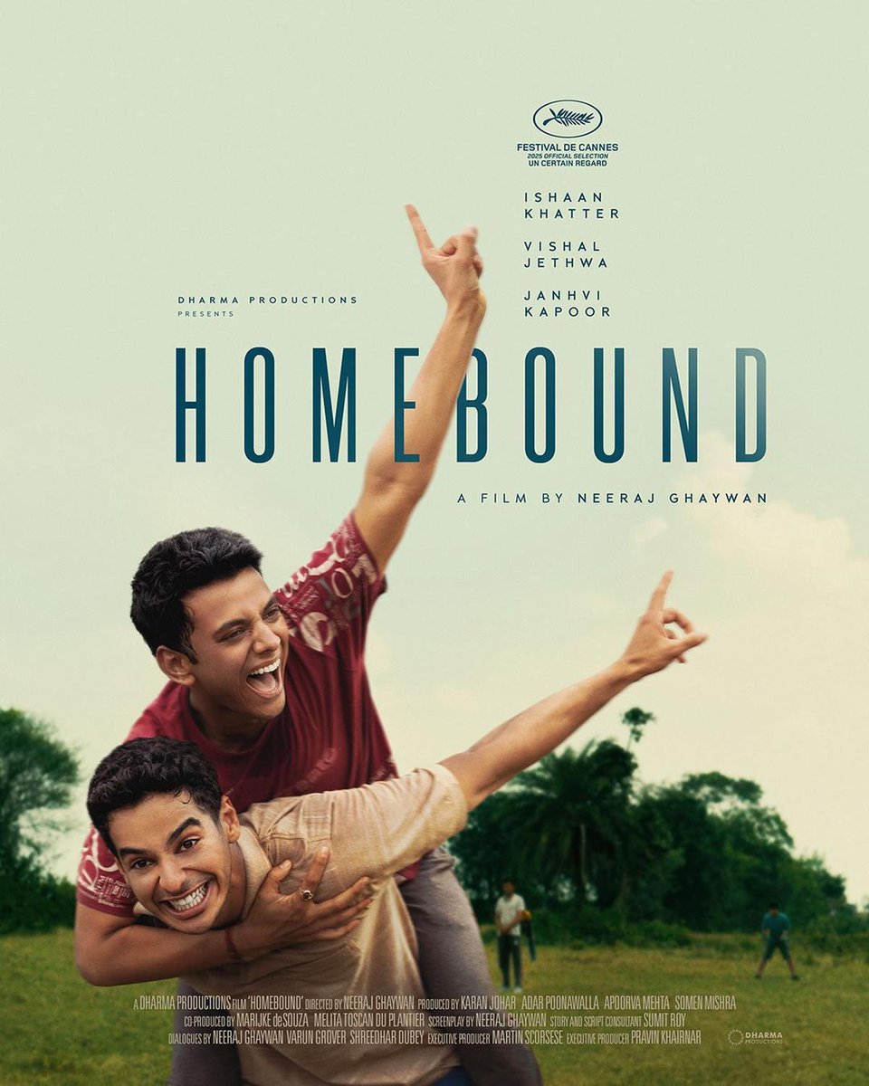 #Homebound Masterpiece by <a href="/ghaywan/">Neeraj Ghaywan</a> #IshaanKhatter  #VishalJethwa #JanhviKapoor 🫡❤️
#HomeBoundOnNetflix must watch