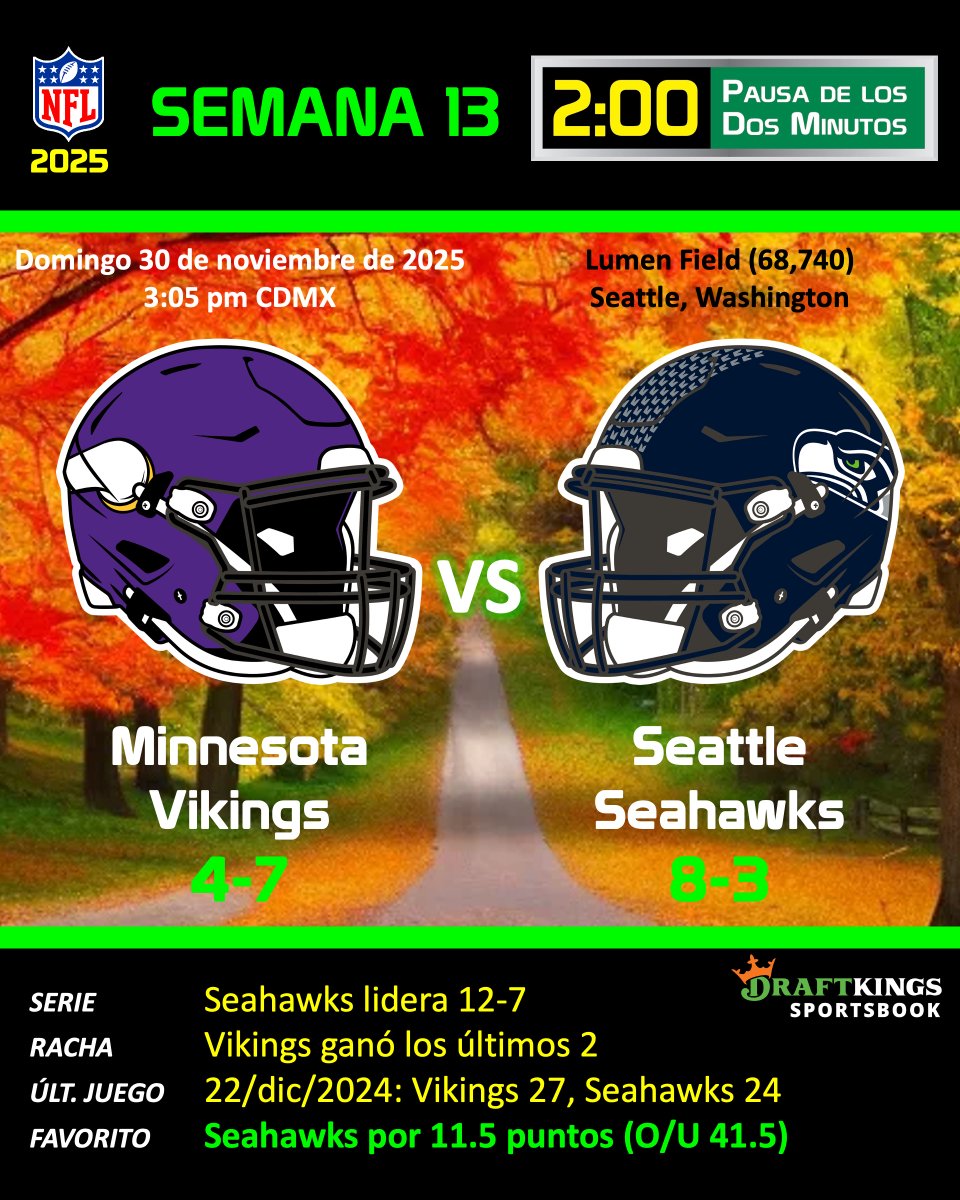 🏈📅DARNOLD COMO QB DE SEAHAWKS ENFRENTA A SU EXEQUIPO VIKINGS CON QB NOVATO
<a href="/Vikings/">Minnesota Vikings</a> #Skol en <a href="/Seahawks/">xz* - Seattle Seahawks</a> #Seahawks 
#MINvsSEA #NFL #NFL2025 <a href="/NFL/">NFL</a> <a href="/NFL_Mexico_Fans/">NFL Mexico Fans</a> <a href="/gfsportsmedia/">GF Sports Media</a> <a href="/VikingsMexico/">Skol Vikings Mexico</a> <a href="/VikingsPR/">Vikings Communications</a> <a href="/seahawksPR/">Seahawks PR</a> <a href="/SeaHawksMX/">SeaHawks Mexico</a> <a href="/LSeahawkers/">Latin America Sea Hawkers</a> #NFLMexicoFans #TodalaNFLenP2M