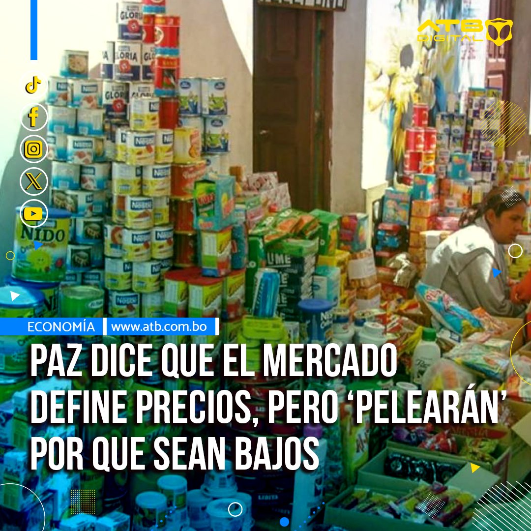 EnConexionbol's tweet photo. Ante el inminente incremento en el costo del pan, el presidente Rodrigo Paz aseguró este sábado que el mercado define los precios y que el Gobierno peleará porque sea el más bajo posible.
#RodrigoPaz #PrecioDelPan #Subvención #Mercado #EconomíaBoliviana #ATBDigital #ATBInforma https://t.co/I3h0kCvrHE